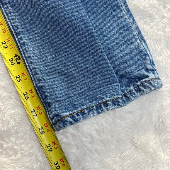 Levi's Premium Women's 501 Original Fit High Rise Straight Leg Jeans 25x30 Blue - Picture 6 of 7